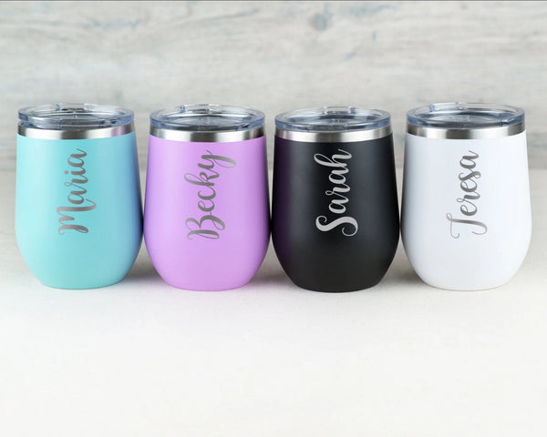 Insulated Champagne Stemless Flutes, Personalized Stainless Steel Cup, Wine  Glasses, Tumbler Vacuum Bridesmaid Gifts, Bachelorette Party 