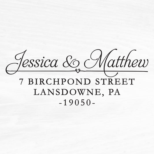 Calligraphy Return Address Stamp - A21