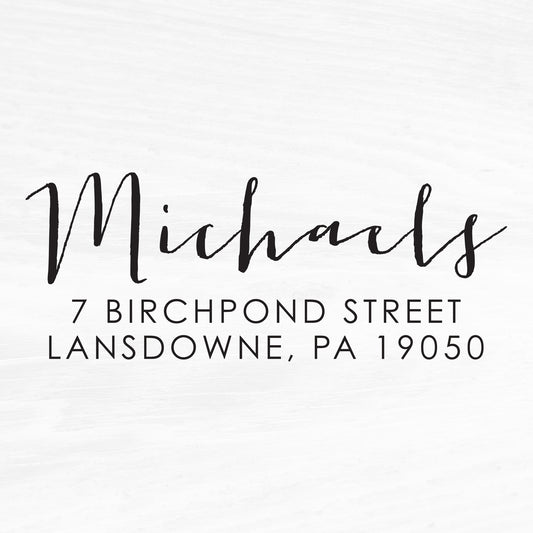 Handwritten Name Address Stamp - A27