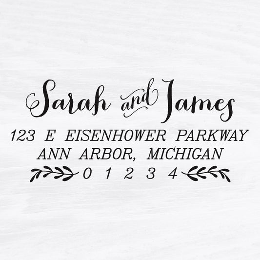 Leaves Return Address Stamp - A26