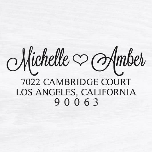 Heart Return Address Stamp - A9