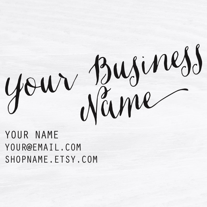 Handwritten Business Card Stamp