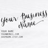 Handwritten Business Card Stamp