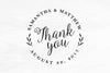 Thank You Stamp Wedding Stamp for Wedding Favors, Napkins, Cards. Custom Rubber Stamp, DIY Wedding Stamp, Thank you Stamp Custom Stamp - W14