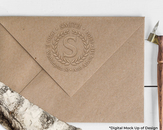 Address Embosser, Custom Embosser, Logo Embosser. Embossing Stamp. Wedding Napkins, Favors, Library Book Embosser, Logo Branding Embosser E1