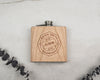 Monogrammed Flask, Groomsmen Flask, Wood Flask, Engraved Flask, Hip Flask, Leather Flask For Groomsmen, Wedding Flasks - F3