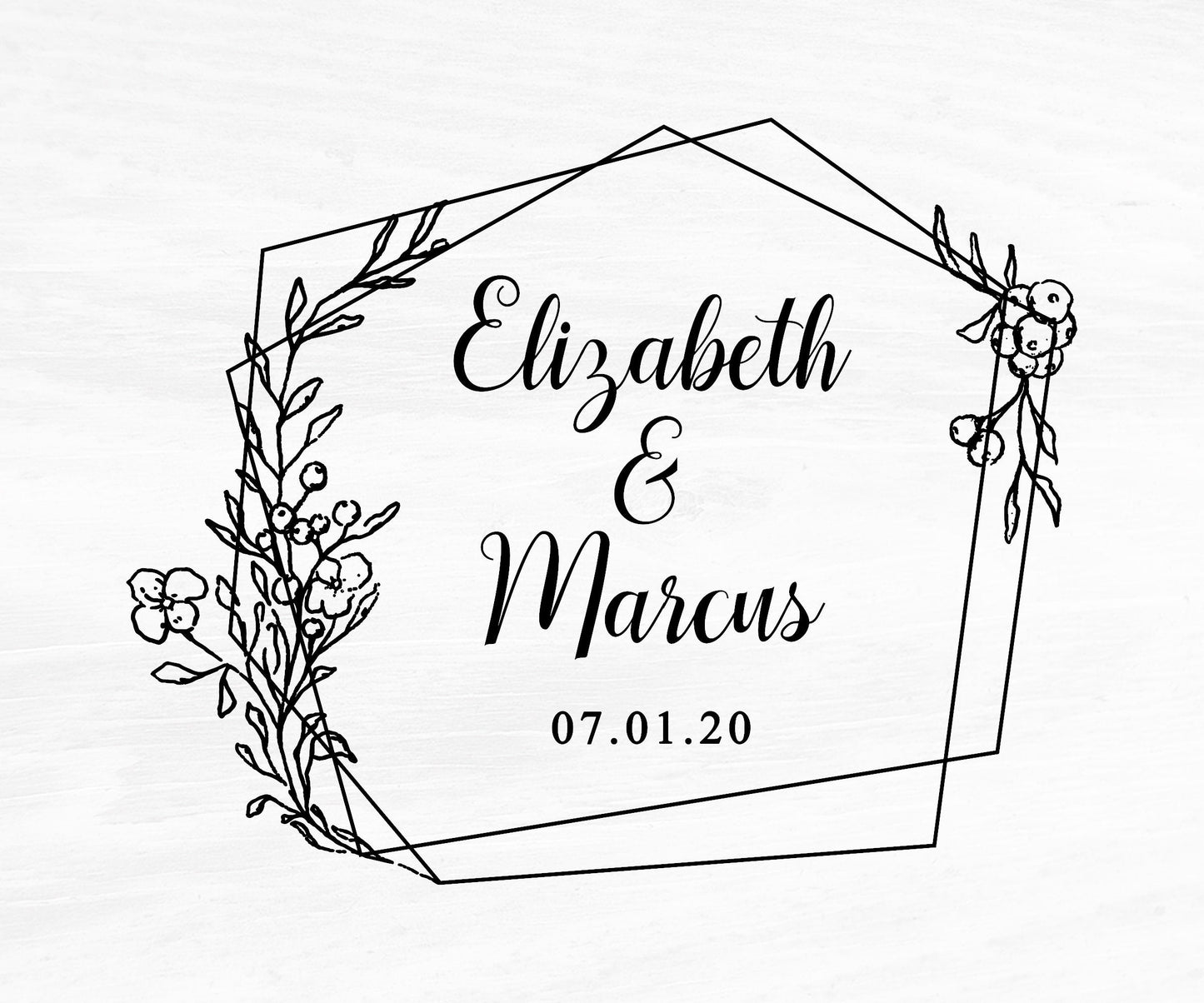 Geometric Wedding Stamp - W51