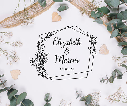 Geometric Wedding Stamp - W51