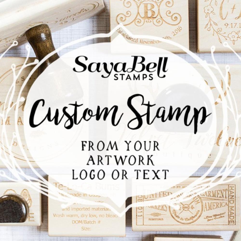 Custom Logo Stamp Hand Stamp | Multiple Size Options (1x1)
